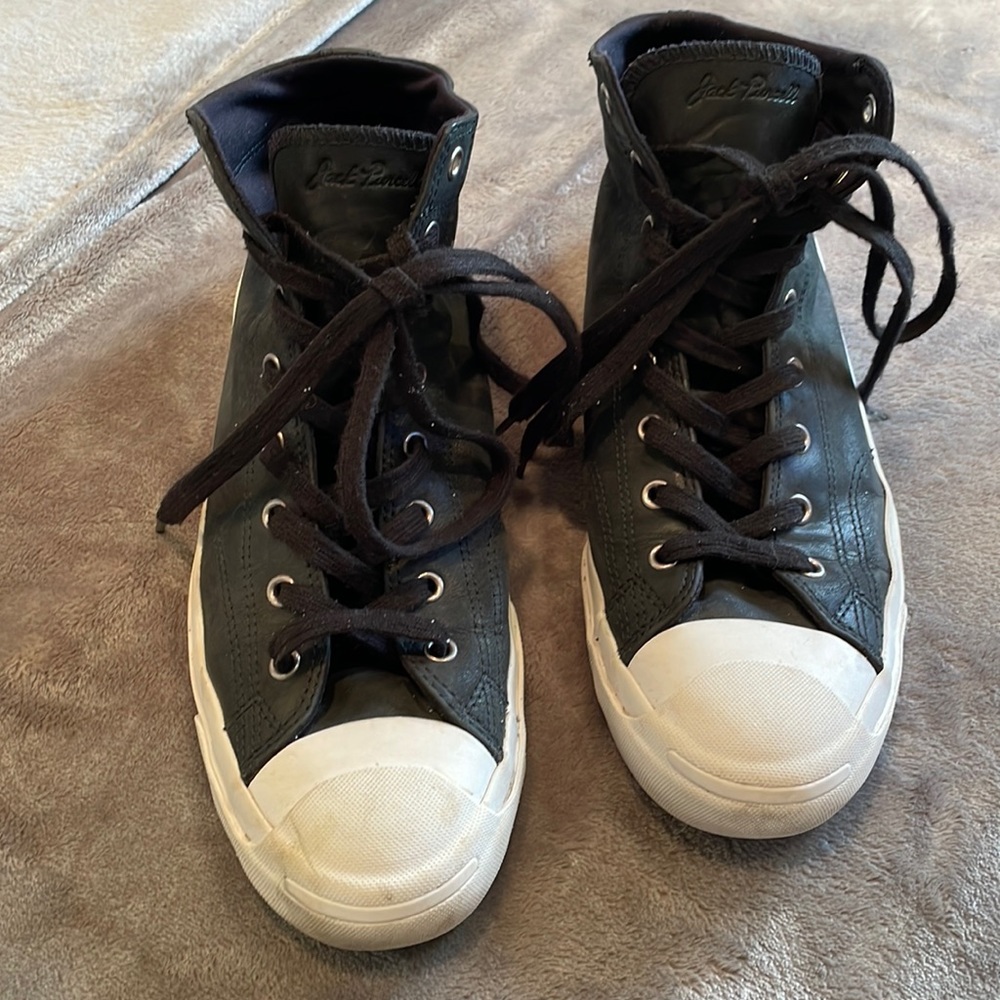 Converse Jack Purcell leather high top men’s size 10